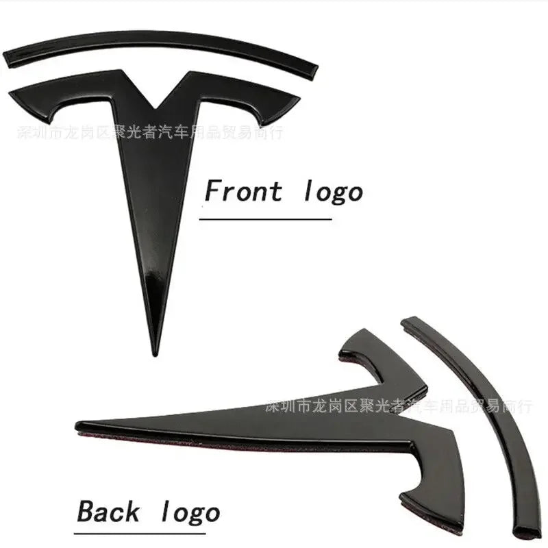 Tesla Model 3 & Model Y Metal Emblem Badge – Front & Rear Replacement