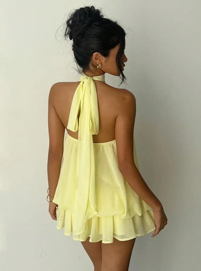 Women's Backless Halter SlimFit Top