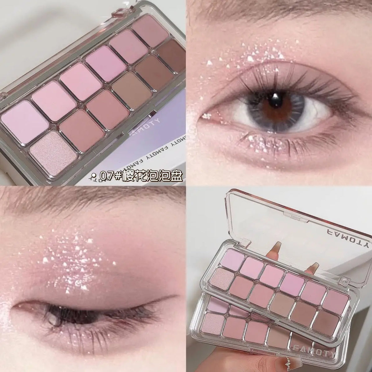 12-Color Matte Eyeshadow Palette – Earth & Apricot Tones