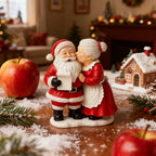 Mr. & Mrs. Claus Resin Statue – Christmas Couple Figurine for Mantel & Desktop