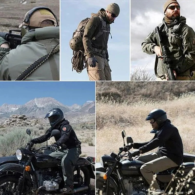 Men's Military Tactical Jacket – Waterproof Hooded Windbreaker