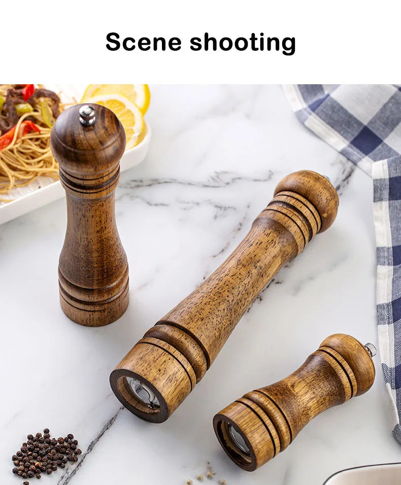 5",  8",  10" Solid Wood Salt and Pepper Grinder