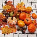50-Piece Artificial Pumpkins Set – Autumn & Thanksgiving Décor