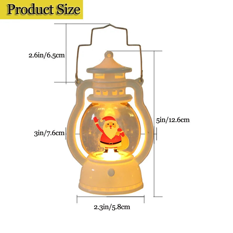 Portable LED Christmas Lantern – Santa, Snowman & Holiday Character Lights