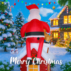 9.5FT Inflatable Christmas Santa Claus with LED Lights – Outdoor Yard Decoration