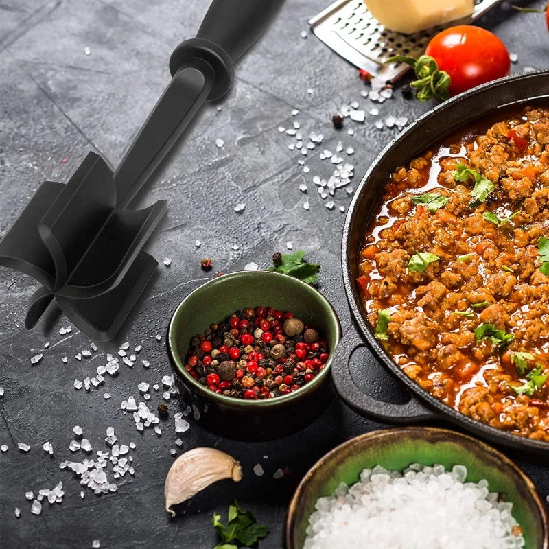 Handheld Meat Chopper & Ground Beef Smasher