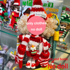 Christmas Mini Doll Pendant – Handmade Crochet Sweater & Scarf Set
