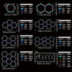 Dimmable Hexagon LED Ceiling Lights – RGB & Multi-Color, Garage/Gym/Gaming