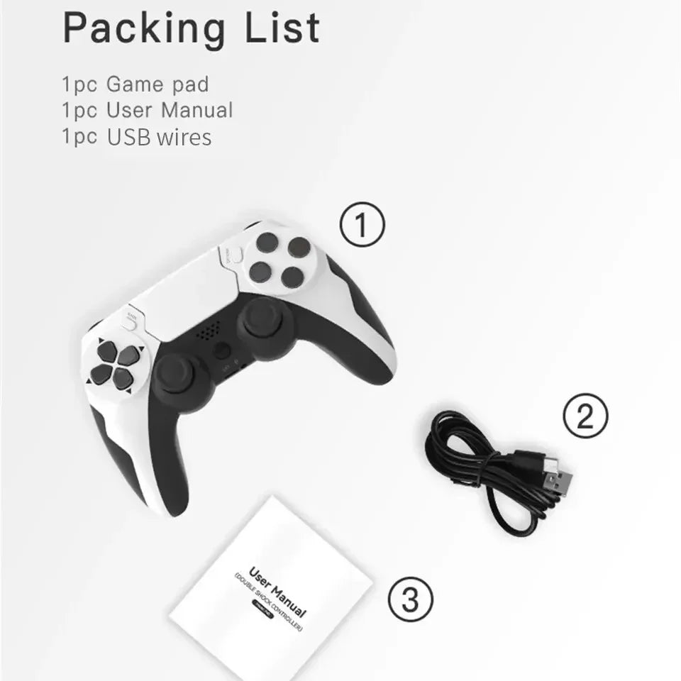 GAMINJA P48 Wireless Gamepad | Six-Axis Gyroscope Controller for PS4, PS3 & PC