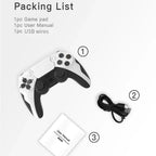 GAMINJA P48 Wireless Gamepad | Six-Axis Gyroscope Controller for PS4, PS3 & PC