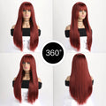26-Inch Long Straight Colored Wig — Synthetic Fashion Wig for Cosplay, Halloween & Daily Wear