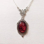 Red Crystal Skeleton Pendant Necklace — Gothic Fashion Jewellery for Women | Parties & Halloween