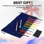 9-Piece Color Tuning Fork Set for Sound Healing & Chakra Therapy