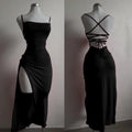 Women's Halter Strap Bodycon Midi Dress