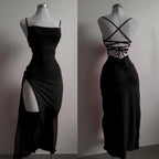 Women's Halter Strap Bodycon Midi Dress