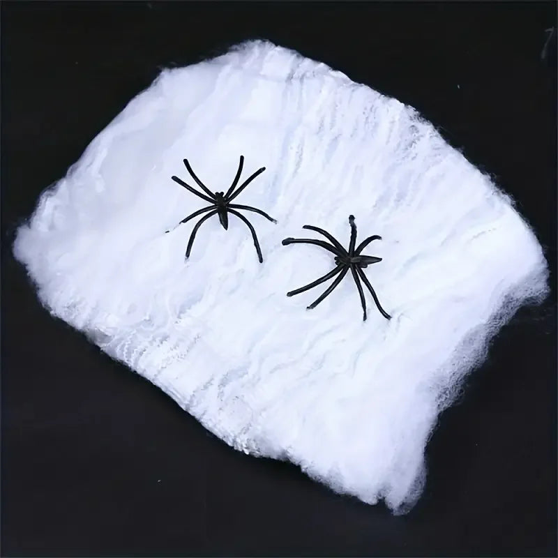 Halloween Giant Spider & Cobweb Decoration Set — Indoor & Outdoor Party Decor