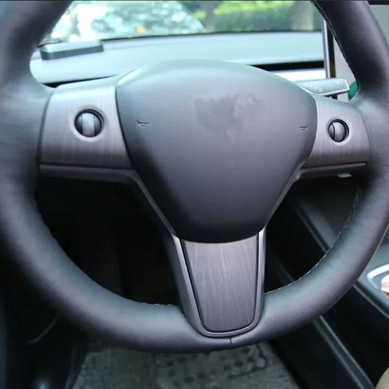 Tesla Model 3 & Y Steering Wheel Panel Cover Sticker