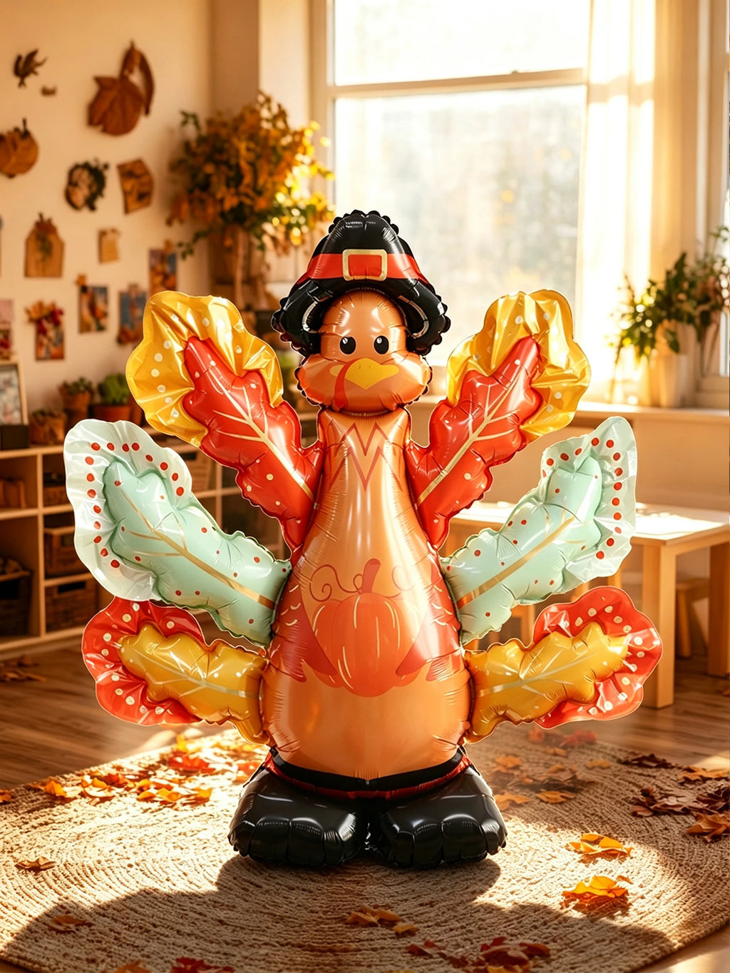 Thanksgiving Standing Turkey Foil Balloon – Harvest & Pumpkin Party Décor