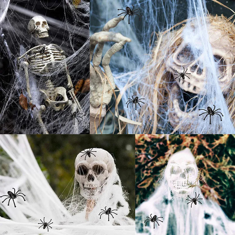 Giant Halloween Spider Web Decoration — 5m & 7m Indoor/Outdoor