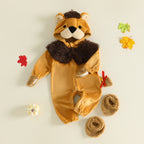 Baby Lion Costume – Furry Plush Jumpsuit for Boys & Girls