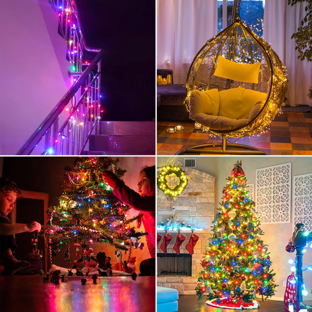 Christmas LED String Lights – Outdoor Waterproof Fairy Lights for Garden, Tree & Party Decoration (10M–100M)