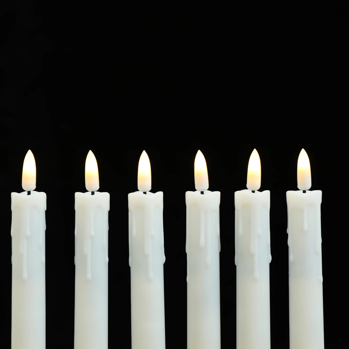 LED Taper Candles – Warm White Battery-Powered Christmas Candlesticks