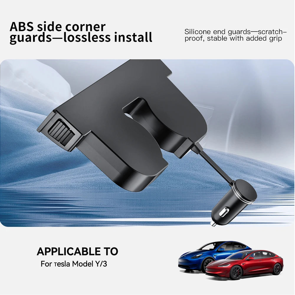 45W Fast-Charge USB Hub & Docking Station for Tesla Model 3, Y & Highland 2025