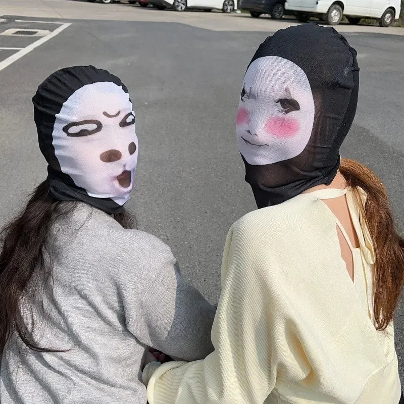 3D Full Face Mask | Funny Printed Halloween Cosplay Head Scarf