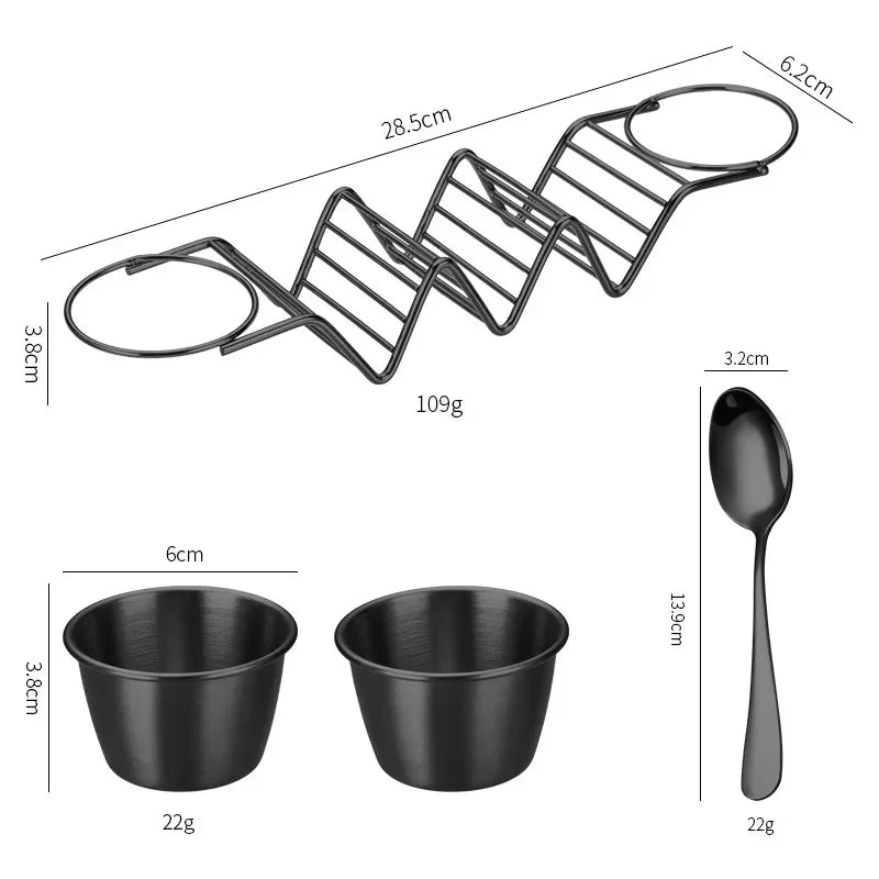 Stainless Steel Taco Holder Set