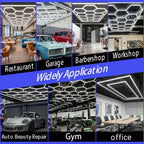 Dimmable Hexagon LED Ceiling Lights – RGB & Multi-Color, Garage/Gym/Gaming