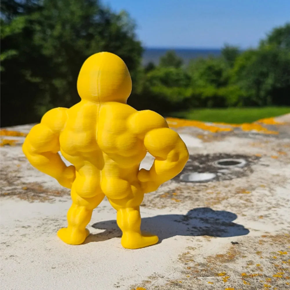 Muscle Duck Statue – Whimsical 3D Figurine for Desk, Shelf & Home Decor