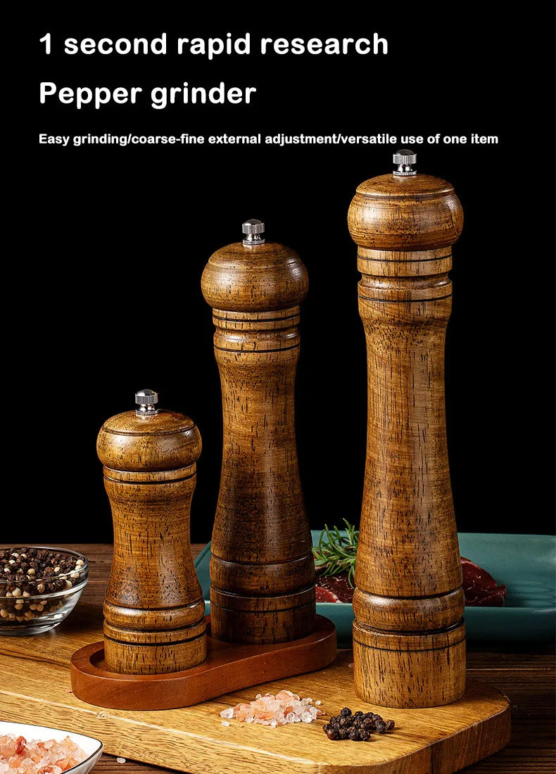 5",  8",  10" Solid Wood Salt and Pepper Grinder
