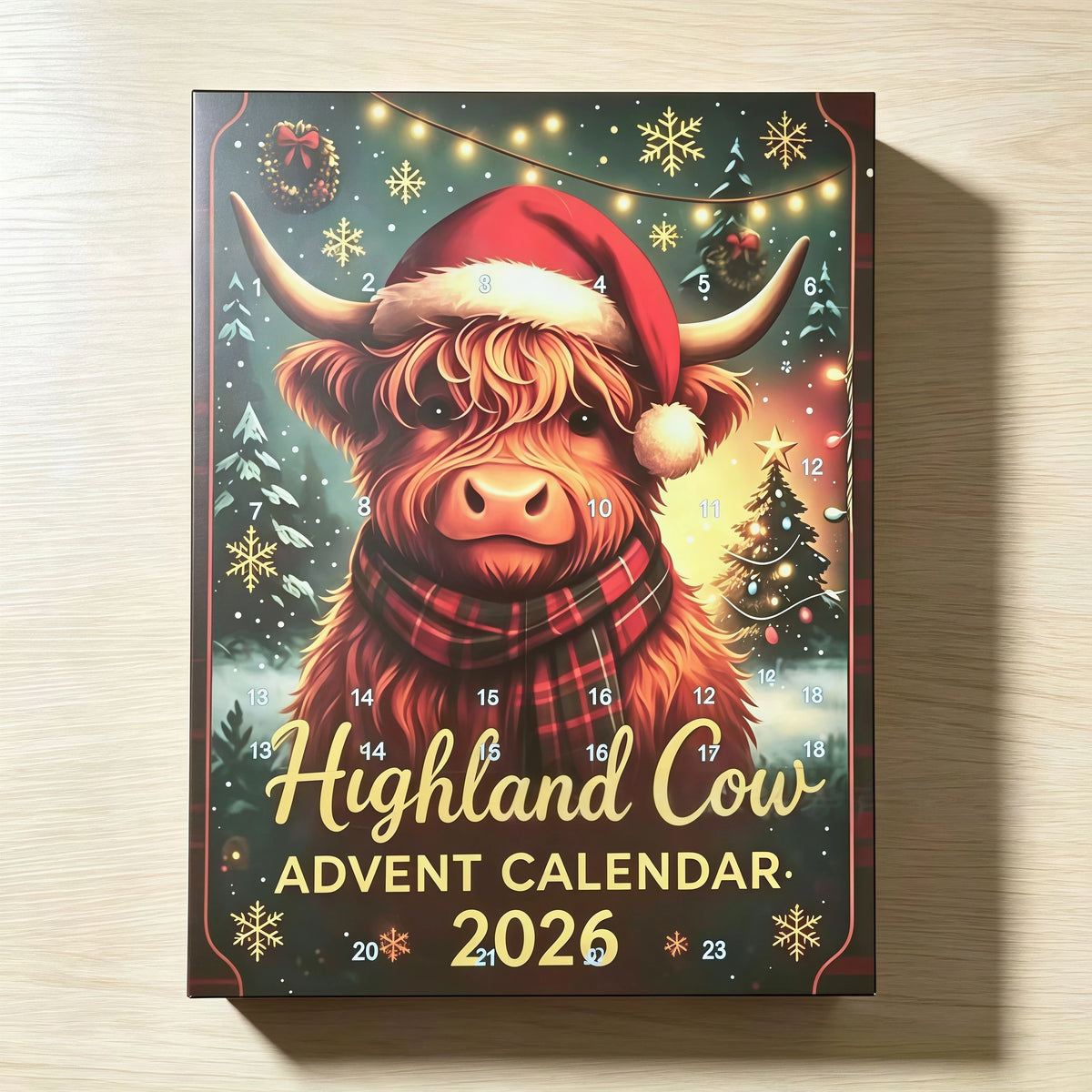 2026 Highland Cow Advent Calendar – 24-Day Christmas Countdown