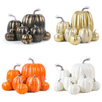 7-Piece Artificial Pumpkin Set – Assorted Farmhouse Fall & Thanksgiving Décor