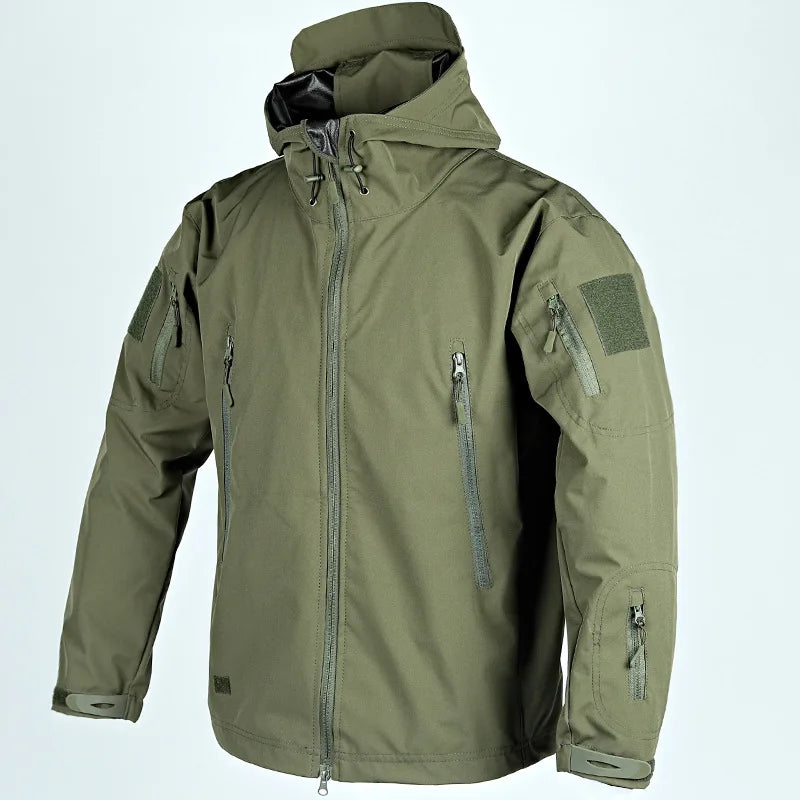 Men's Military Tactical Jacket – Waterproof Hooded Windbreaker