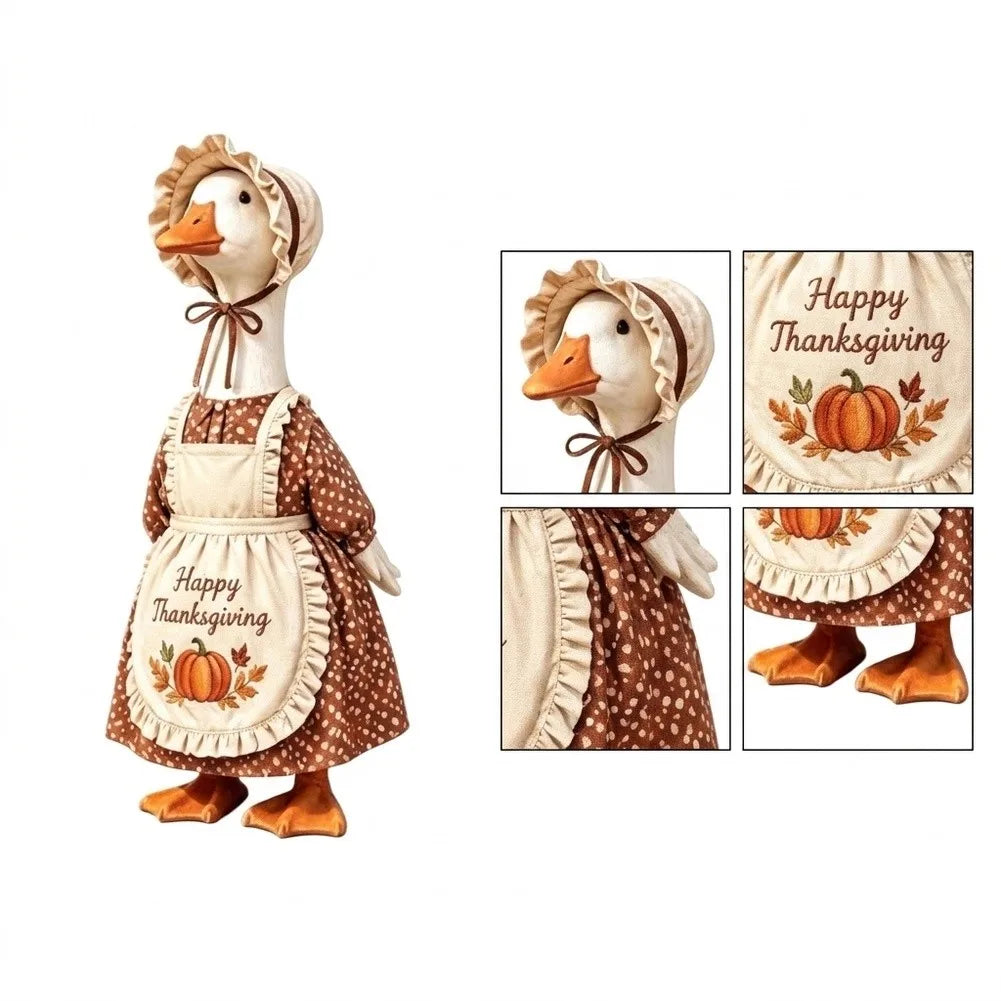 Thanksgiving Goose Outfit with Headband – 23-Inch Porch Décor
