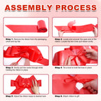 Giant Red Car Bow – 30" Gloss Pull Bow for Cars, Christmas Trees & Party Decor