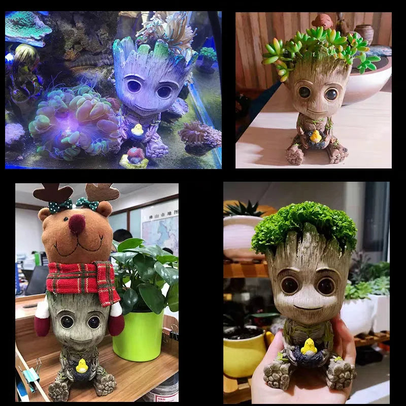 Groot Figurine Desktop Ornament | Cartoon Tree Man Miniature Decor