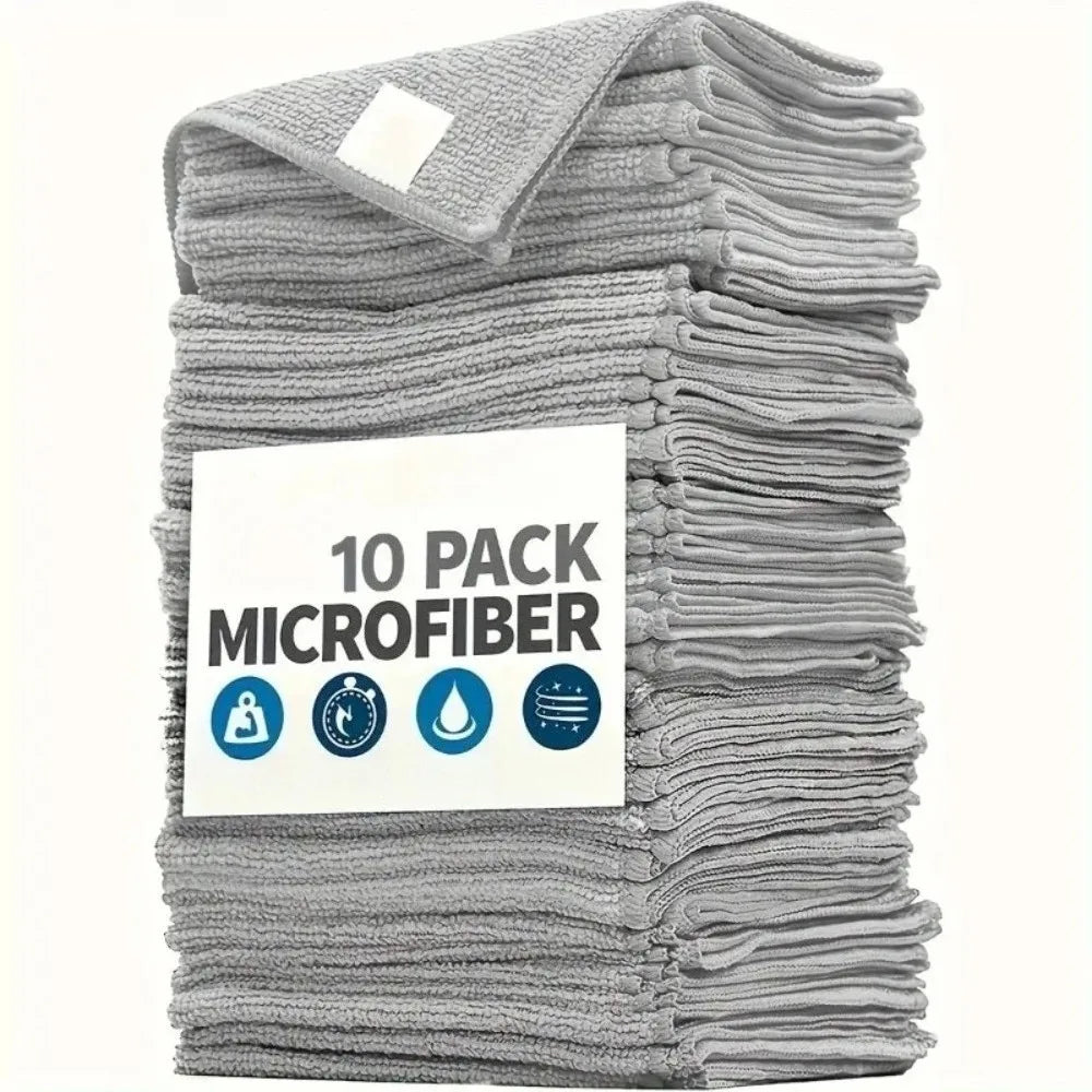 Microfiber towel cleaning set, with highly absorbent, soft and stain-removing fabric