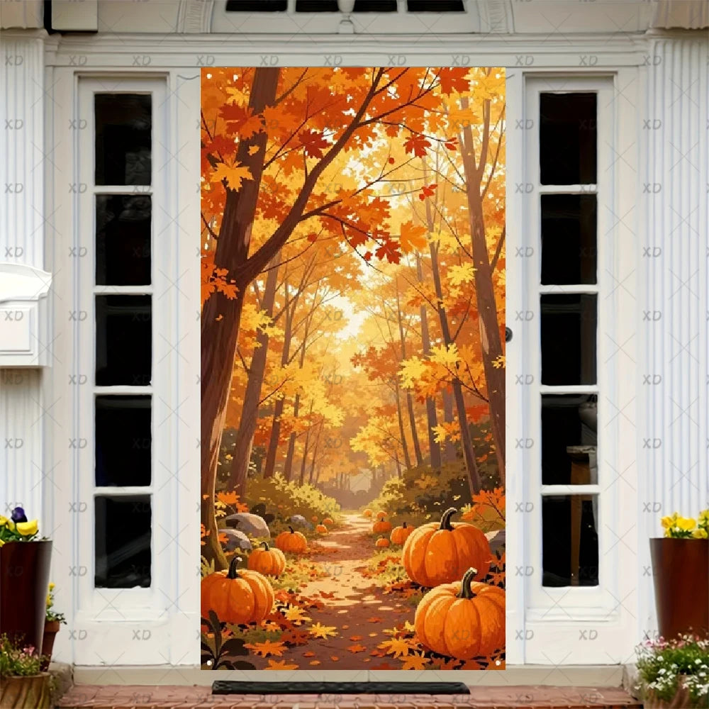 Fall Thanksgiving Harvest Party Backdrop Banner