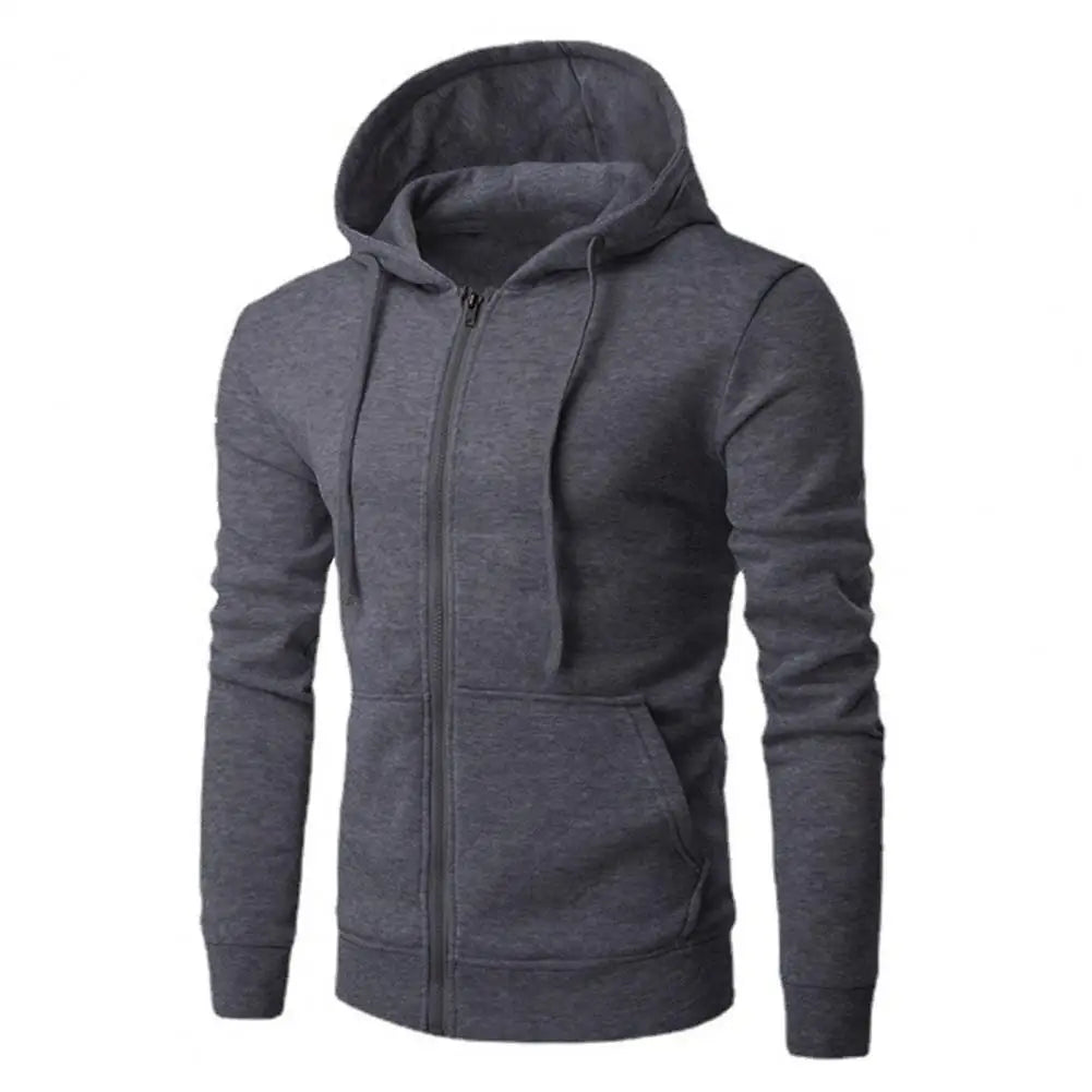 Men's Zip-Up Hoodie Sweatshirt – Slim Fit Casual Jacket