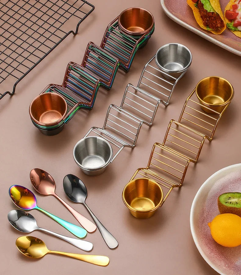 Stainless Steel Taco Holder Set
