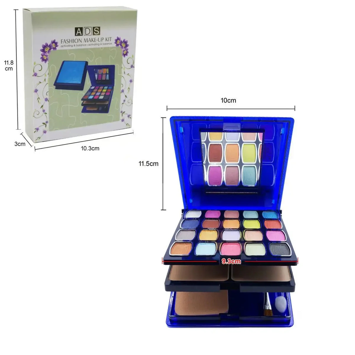 30-Color Multifunctional Makeup Palette – Eyeshadow, Blush, Powder & Lip Gloss