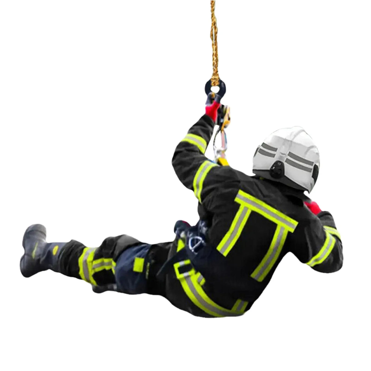 Firefighter Christmas Ornament – Double-Sided Acrylic Fireman Hanging Decoration