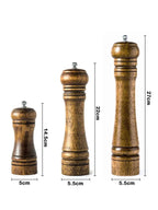 5",  8",  10" Solid Wood Salt and Pepper Grinder