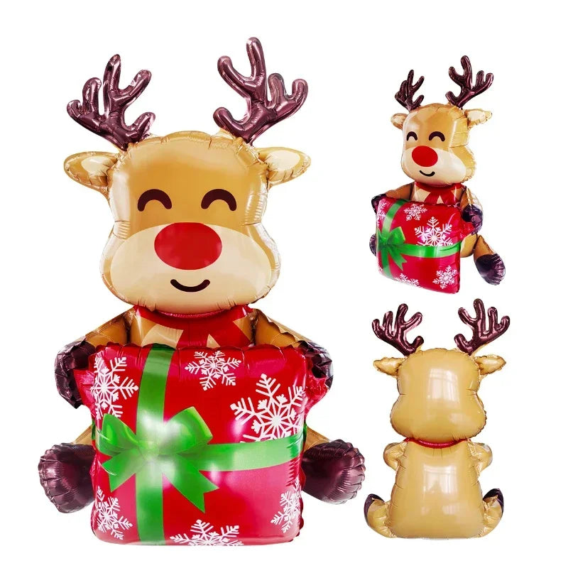 Giant Christmas Foil Balloons – Santa, Tree, Elk, Penguin & More Holiday Character Balloons