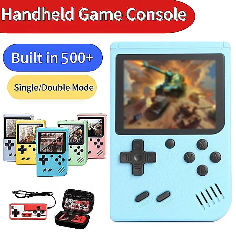 Retro 8-Bit Handheld Game Console with 400 Built-In Games
