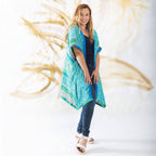 Amara Short Sari Duster – Recycled, Flowy & Eco-Friendly