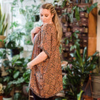 Amara Short Sari Duster – Recycled, Flowy & Eco-Friendly