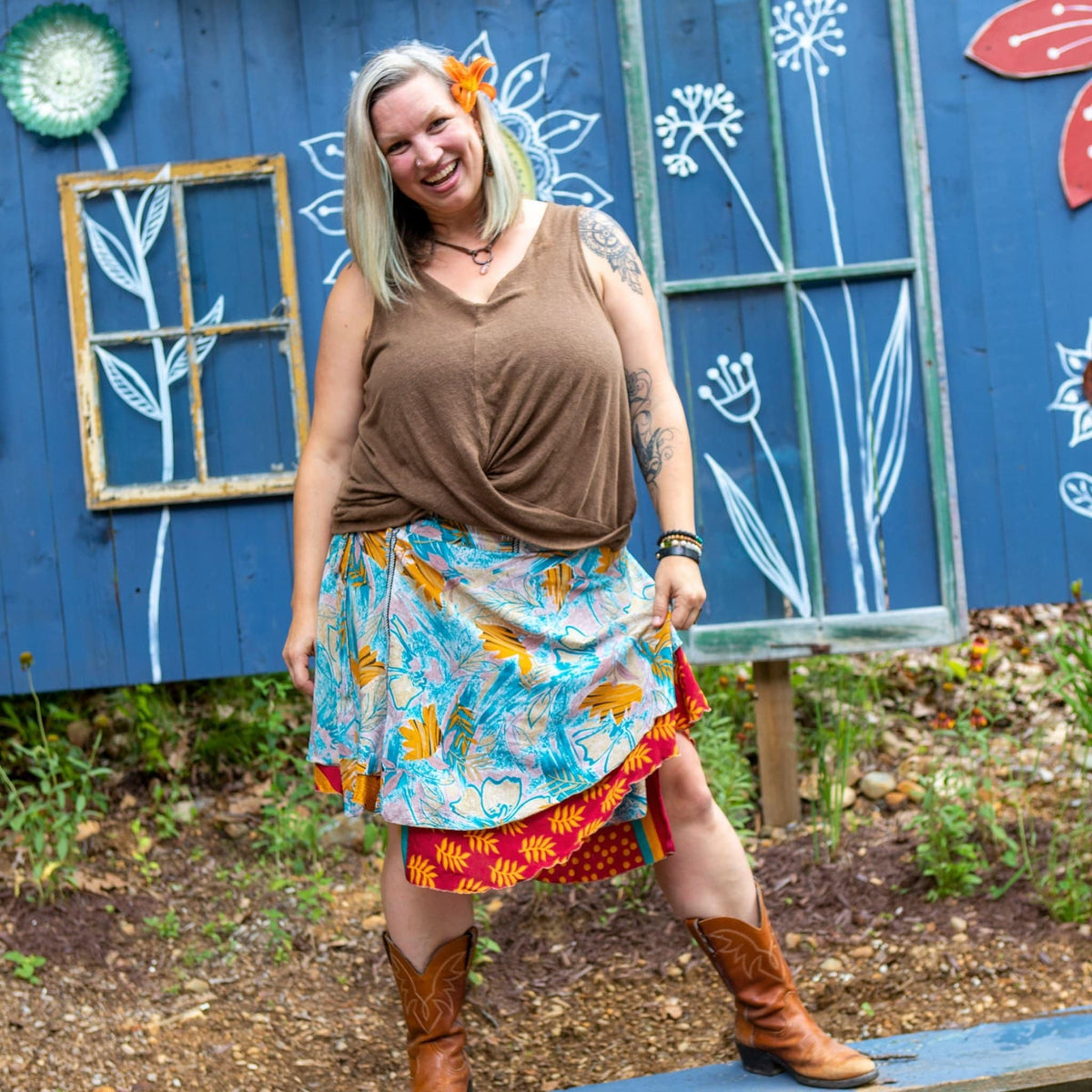 The Original Sari Wrap Skirt – Recycled, Reversible & Size-Inclusive